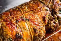 Garlic Rosemary Roasted Lamb Leg