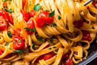 Blushing Cherry Tomato Butter Fettuccine