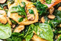 Chicken with Spinach and Mushroom Medley