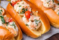 Lemon Garlic Shrimp Rolls