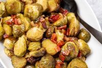 Sticky Maple Bacon Brussels Sprouts
