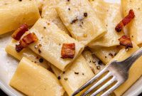 Roman Rigatoni with Cured Pork Cheek and Pecorino Cheese