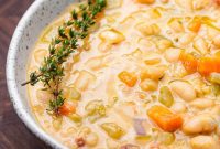 Rustic Tuscan White Bean Soup