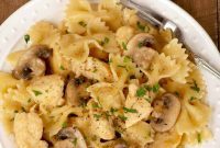 Tuscan Chicken and Mushroom Farfalle