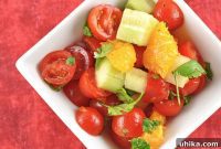 Vibrant Tomato Orange Cucumber Salad