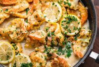 Golden Lemon Butter Shrimp