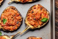 Hearty Stuffed Eggplant Boats