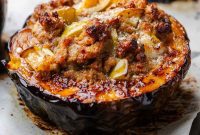 Savory Sausage and Acorn Squash Bake