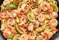 Vibrant Lime Garlic Shrimp Pasta