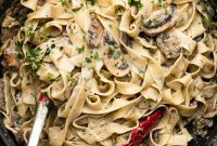 Luscious Garlic Mushroom Pasta