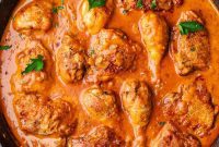 Hearty Paprikash Chicken with Cloud-Like Dumplings