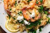 Mediterranean Shrimp and Feta Orzo