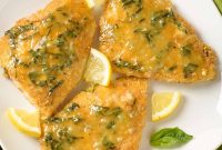 Golden Oven-Crisped Fish with Lemon Basil Butter