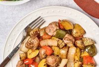 Hearty Sausage, Potato, and Pepper Bake