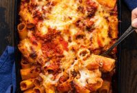 Quick Baked Rigatoni with Savory Meat Ragu