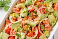 Vibrant Avocado Tomato Salad with Zesty Lime Dressing