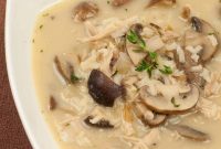 Hearty Turkey, Rice, and Mushroom Soup