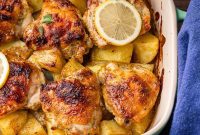 Bright Greek Lemon Chicken and Crispy Potatoes