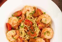 Smoky Chorizo and Shrimp Spaghetti