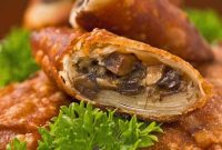 Savory Goat Cheese Mushroom Egg Rolls