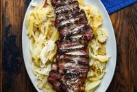 Succulent NY Strip Steak with Tangy Gorgonzola Sauce