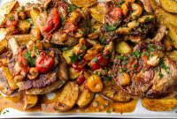 Sweet Heat Peppadew Pork with Crispy Roasted Potatoes