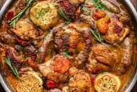 One-Pan Rosemary Chicken with Sausage and Burst Tomatoes