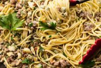 Rustic Sausage and Clam Linguine
