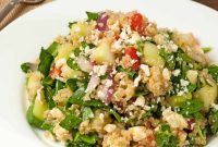 Zesty Greek Spinach Quinoa Salad