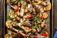 Sweet & Sticky Ribs with Golden Roasted Potatoes