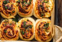 Gooey Garlic Stuffed Cheese Rolls