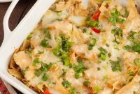 Hearty Chicken Chilaquiles Bake