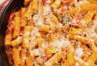 One Pan Sausage and Pepper Ziti Bake