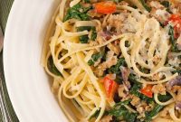 Hearty Italian Sausage and Spinach Pasta