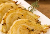 Aromatic Garlic Herb Roasted Cabbage