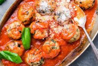 Cheesy Basil Eggplant Meatballs