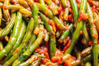 Tender Green Beans Simmered in Rich Tomato Sauce