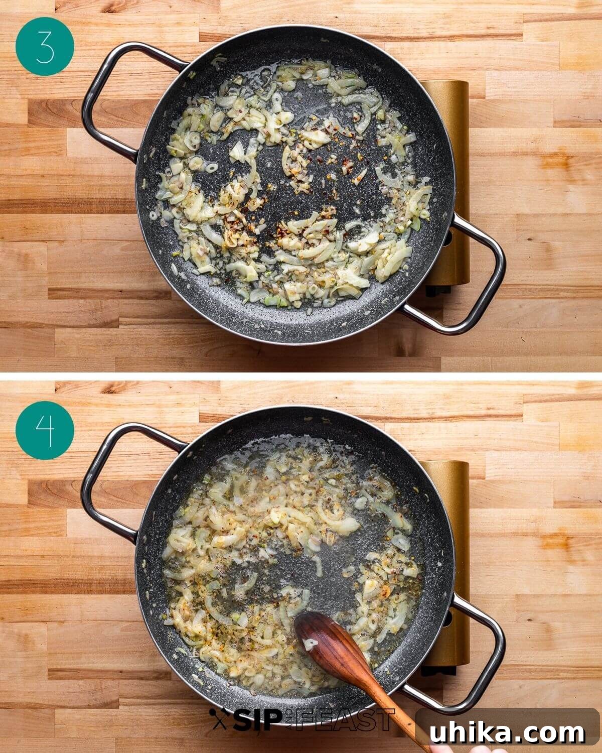 Hearty Italian Seafood Stew 5 Recipe process shot collage group number two.