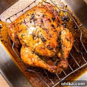 Garlic butter roast chicken featured image.