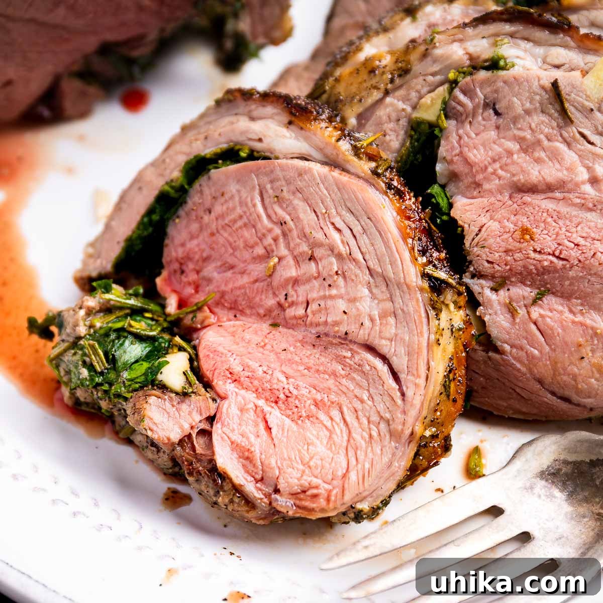 Garlic Rosemary Roasted Lamb Leg 10 Boneless leg of lamb featured image.