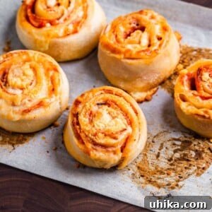 Pepperoni pinwheels with pizza dough featured image.