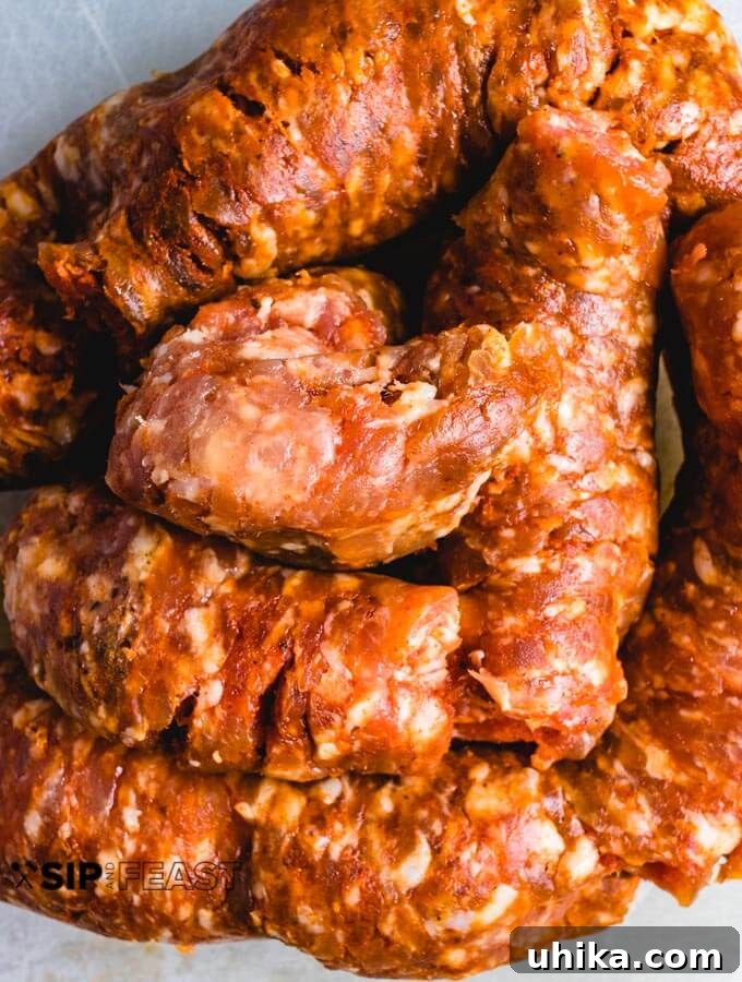 Chorizo and Eggs - sipandfeast.com #breakfastrecipes #eggrecipes #brunch #chorizo Chorizo removed from casing.