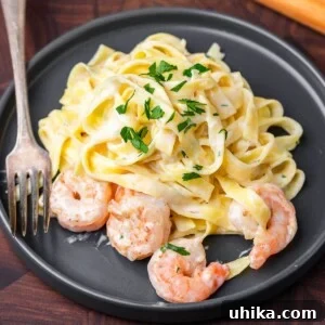 Shrimp Alfredo recipe featured image.