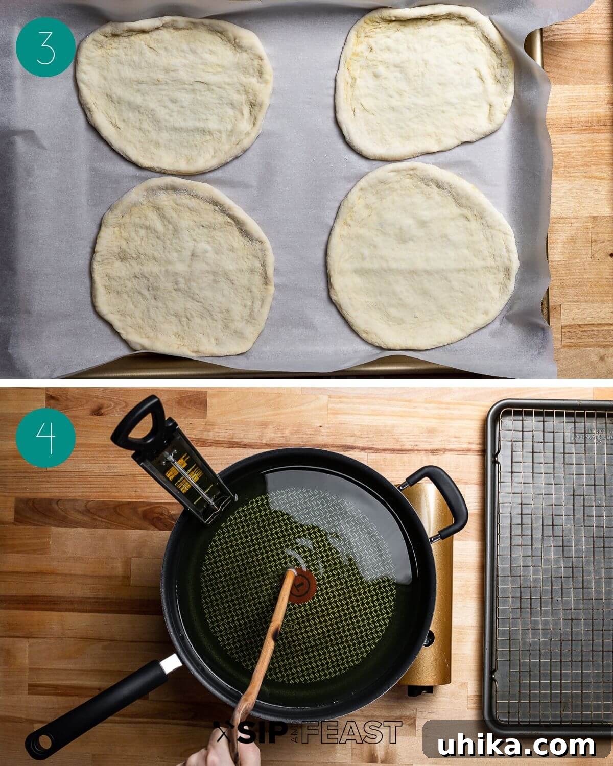 Golden Fried Pizza 5 Recipe process shot collage group number two.