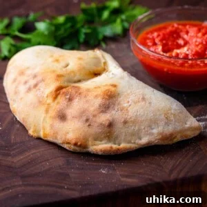 Cheese calzone recipe featured image.
