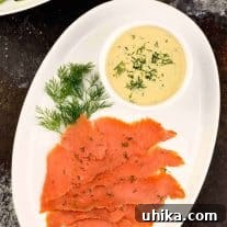 Homemade Gravlax with Mustard Dill Sauce