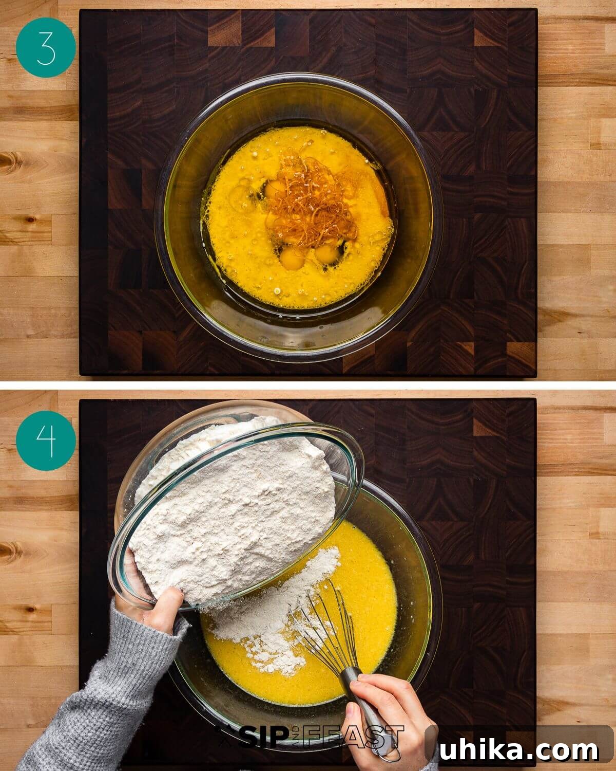 Recipe process shot collage group number two.