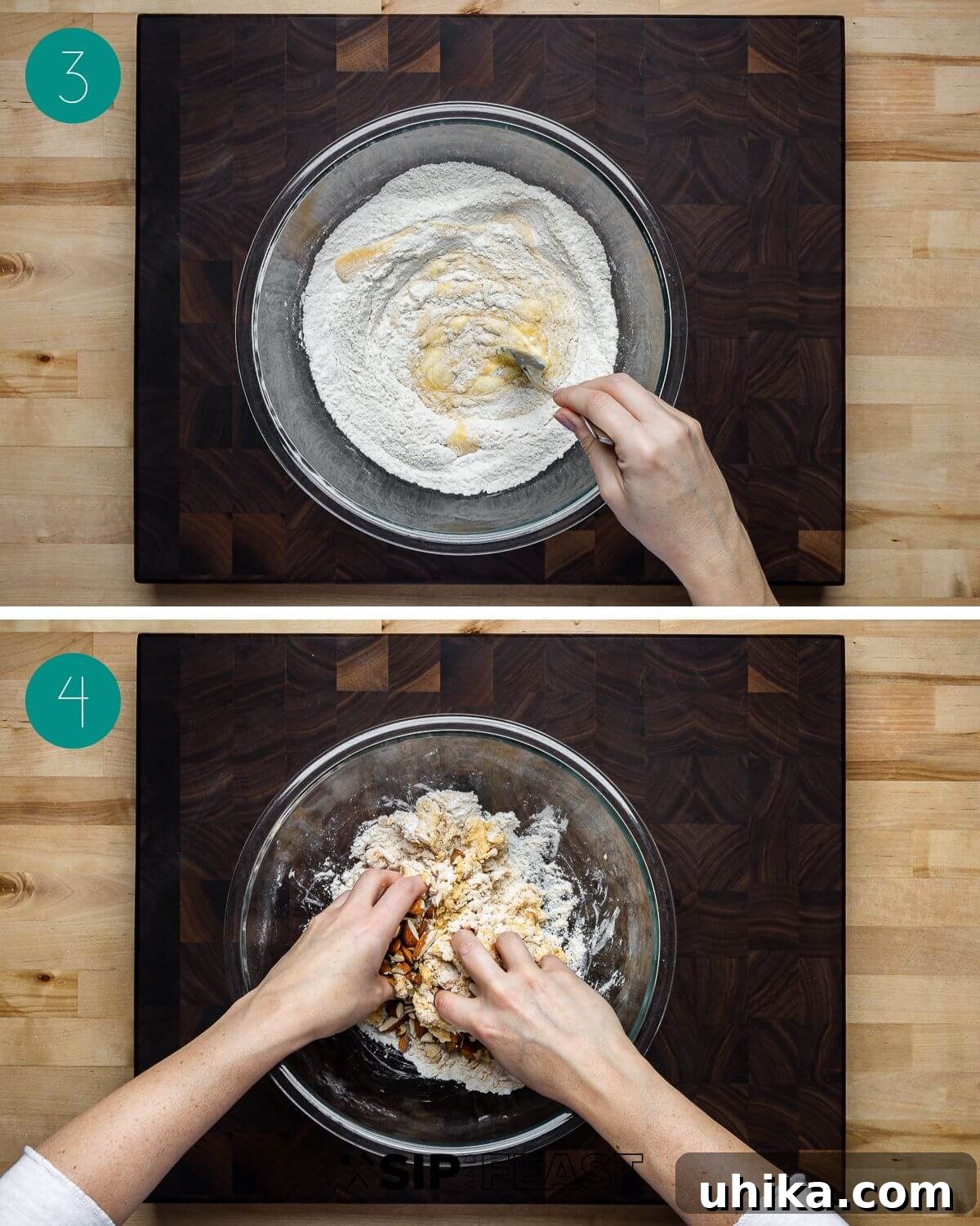 Twice-Baked Almond Delights 5 Recipe process shot collage group number two.
