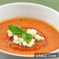 Creamy Tomato Soup with Goat Cheese