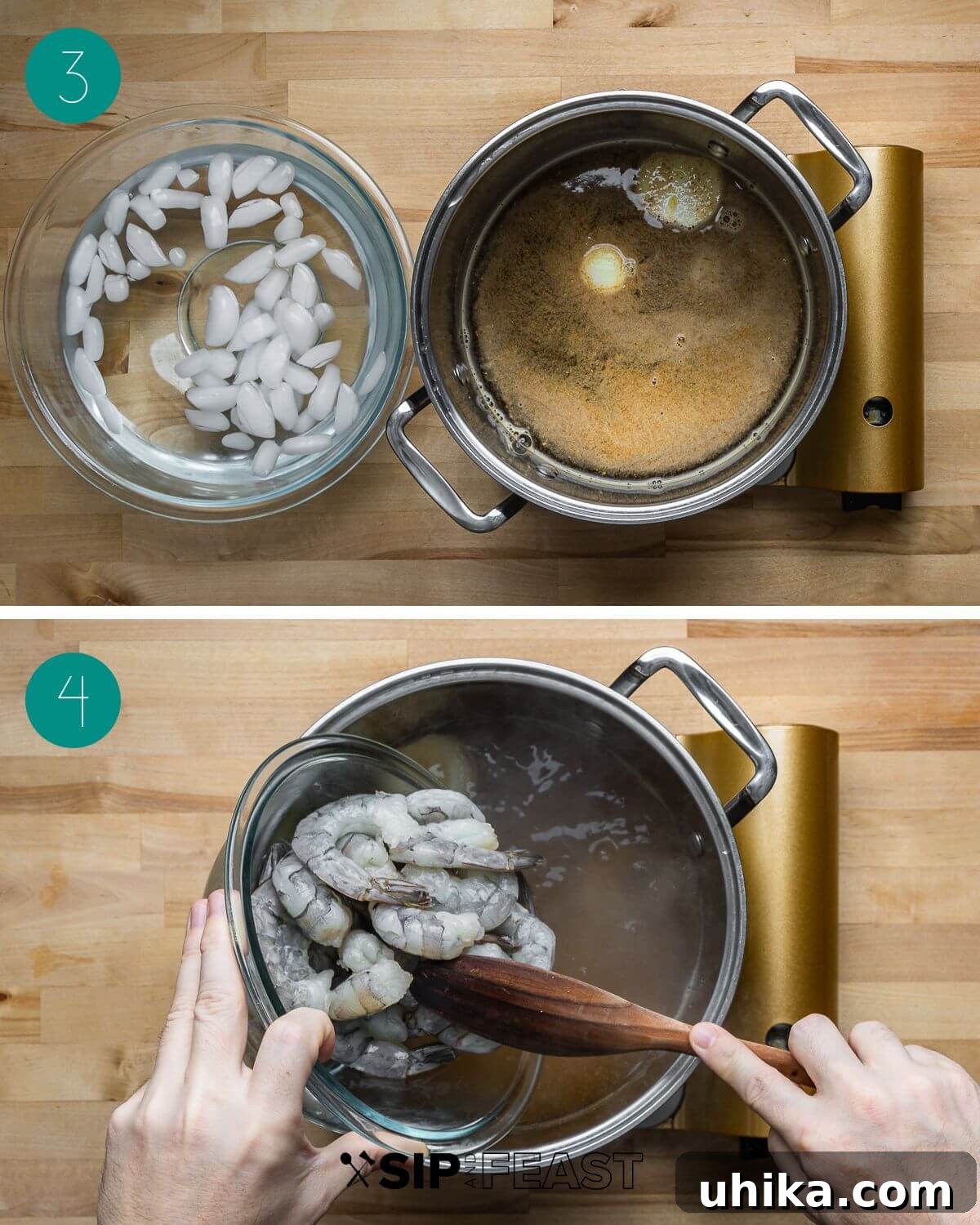 Chilled Prawn Perfection 5 Recipe process shot collage group number two.